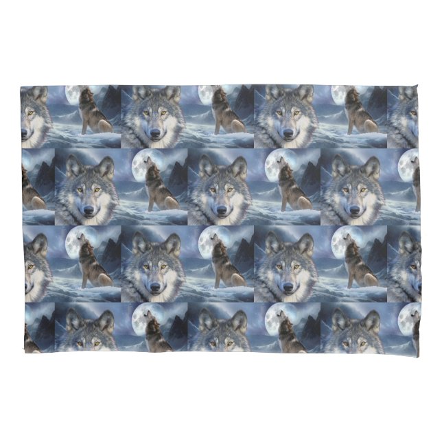 Kissen Case-Yellowstone Wolf Kissenbezug (Vorderseite)