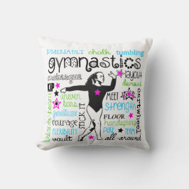 Kissen der Gymnastik-Typografie-Versions-2