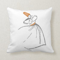 Kissen des Whirling Derwisches - gebrannte Orange