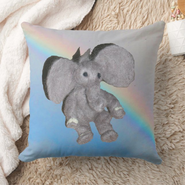 Kissen - Elefant und Regenbogen (Decke)