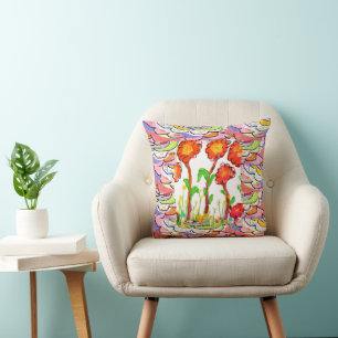 Kissen - Floral Art Deco