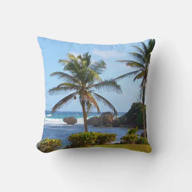 Kissen, Fotografie, Barbados, Ozean, Palmen Kissen (Vorderseite)