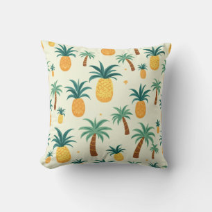 Kissen für Ananas- und Palmenmuster
