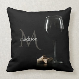 Kissen für die Verwendung von Monogramm Wein