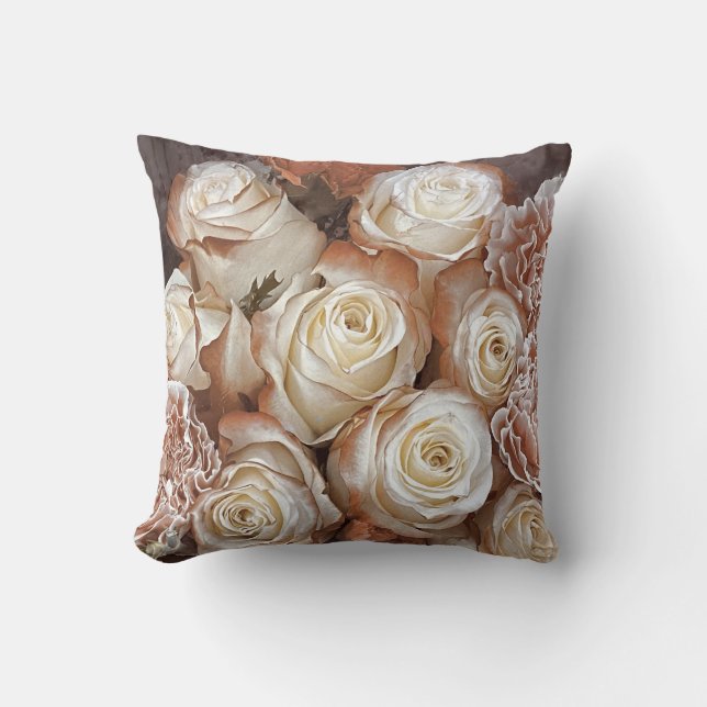Kissen für Vintage Rose (Vorderseite)