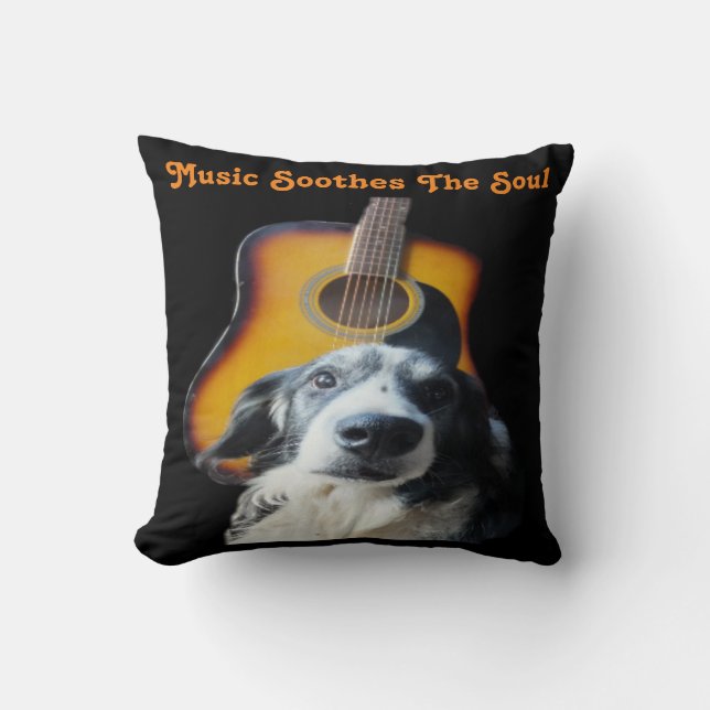Kissen-Gitarren-Hund Kissen (Vorderseite)