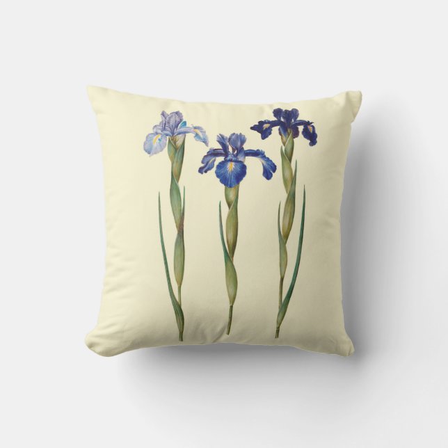 Kissen im Freien16x16 der lila Iris-drei (Vorderseite)