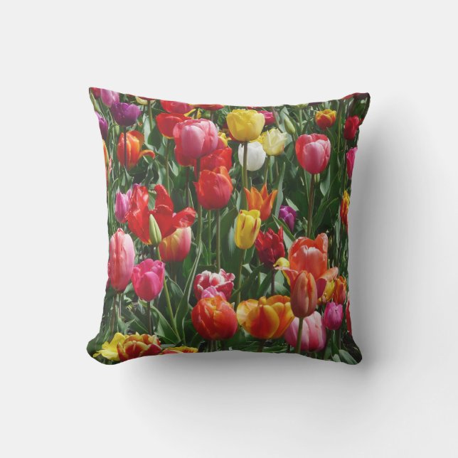 Kissen im Freien hübsche Tulpen Blume Dekoration K (Vorderseite)