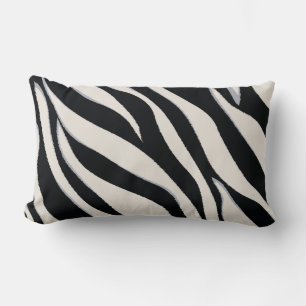 Kissen in schwarz-weißem Zebradruck