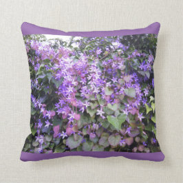 Kissen-- lila/malvenfarbene Blumen Kissen