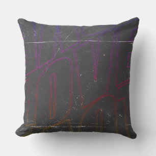 Kissen LOVE Graffiti Neon Dunkle Wurf Moderne