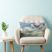 Kissen (lumbar) - Heißluftballon in Wolken