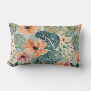 Kissen mit Blumenmuster im Stil der 1950er Jahre f Für Draußen