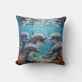 Kissen mit Delfinen.
