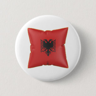 Kissen mit der Flagge Albaniens Button