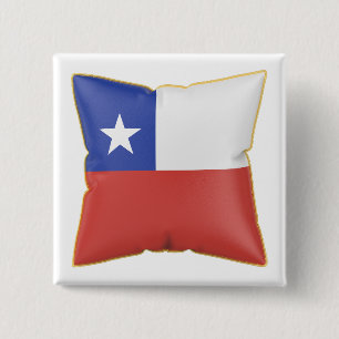 Kissen mit der Flagge Chiles Button