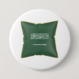 Kissen mit der Flagge Saudi-Arabiens Button