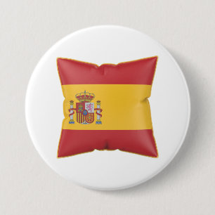 Kissen mit der Flagge Spaniens Button