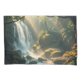 Kissen mit einem beruhigenden Wasserfall Kissenbezug