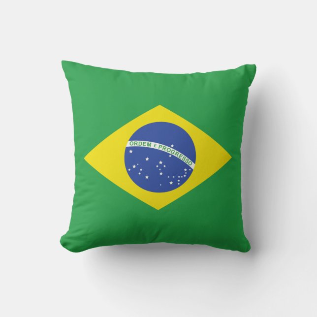Kissen mit Flagge Brasiliens (Vorderseite)