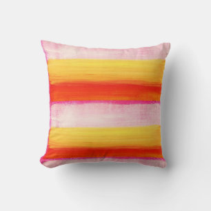 Kissen mit gepolstertem orangefarbenem Rosa