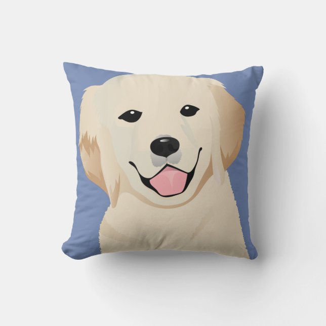 Kissen mit golden retriever (Vorderseite)
