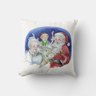 Kissen mit Herrn und Frau Claus