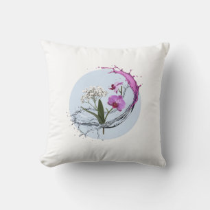Kissen mit Lila Orchideen