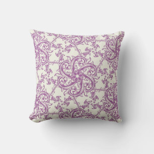 Kissen mit mittelalterlichem Blumenmuster