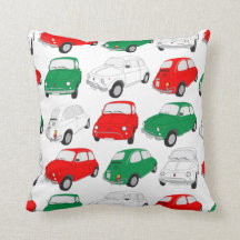 Kissen mit Muster eines alten italienischen Autos