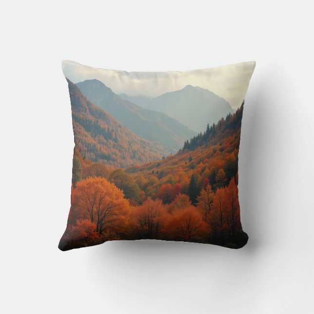Kissen mit schöner Aussicht auf die Berge (Rückseite)