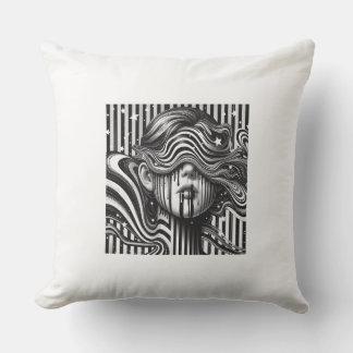 Kissen mit Streifendesign