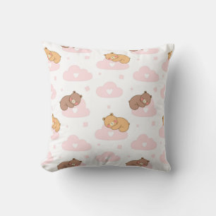 Kissen mit Teddybären und Wolken – Süße Dekoration