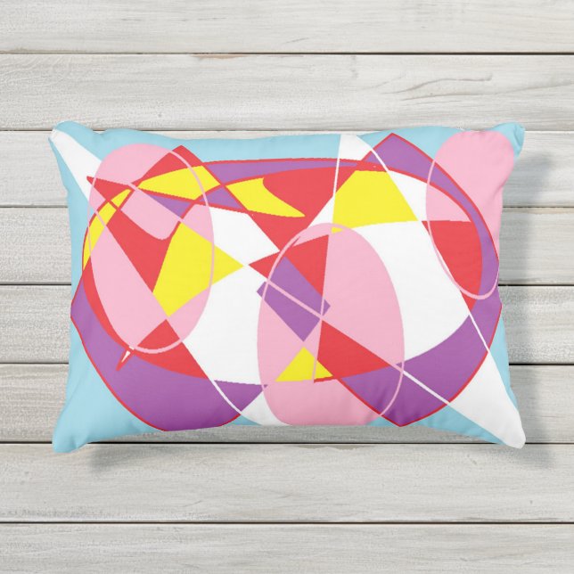 Kissen mit Throw Akzent; ABSTRAKTE FARBE (Vorderseite)