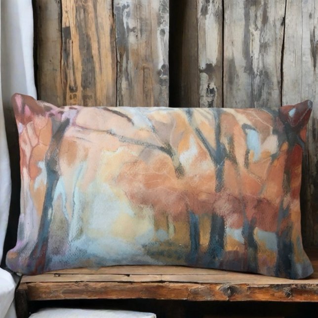 Kissen Moderne orange-gelbe Bäume (Von Creator hochgeladen)