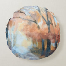 Kissen Moderne orange-gelbe Bäume