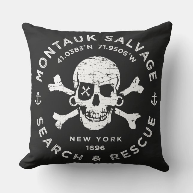Kissen Montauk Salvage Company (Vorderseite)