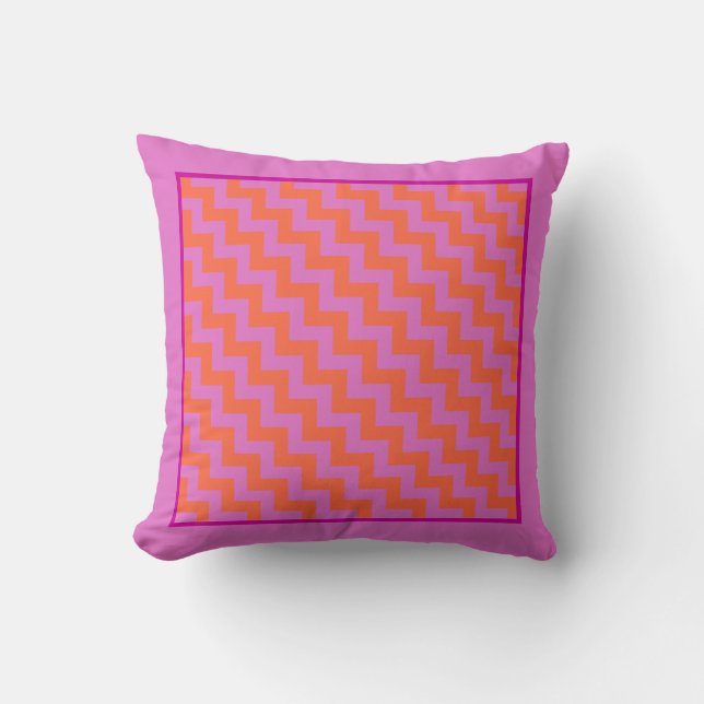 Kissen oder Kissen, Magenta, Orangefarbene Kehlköp (Vorderseite)