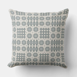 Kissen oder Kissen: Welsh Tapestry Pattern, grau