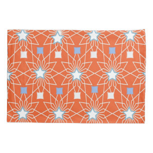 Kissen Orangenblauer Stangen Kissenbezug