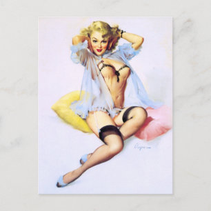 Kissen Pin Up Postkarte