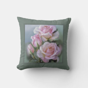 Kissen - romantische Blumen, Rose Blume, Pinkj Ros