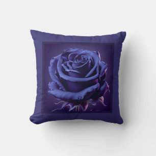 Kissen - romantische Blumen, Rose Blume, schwarze 