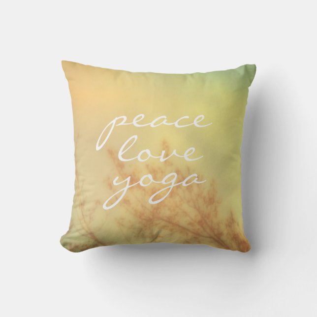 Kissen Ruhe Liebe Yoga Naturkunst (Vorderseite)
