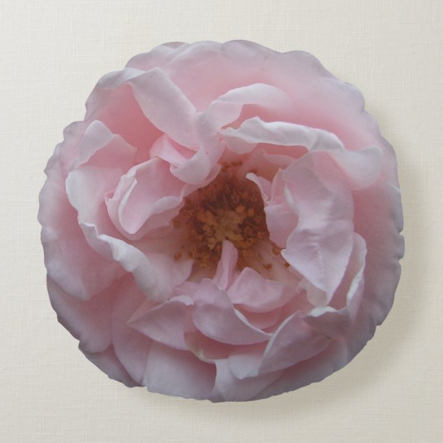 Kissen - rund - rot - Rose (Vorderseite)
