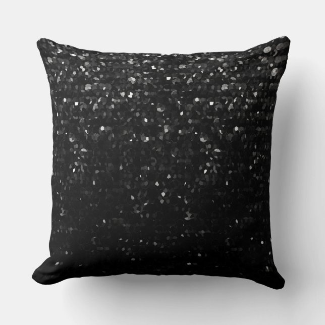 Kissen schwarzes KristallBling Strass (Vorderseite)