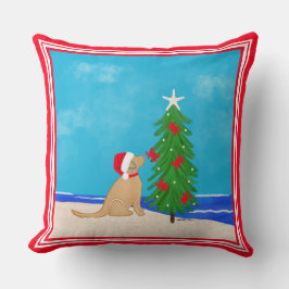 Kissen Strand Golden Dog Weihnachten 2025