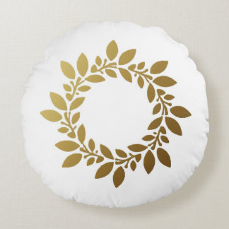 Kissen und Pouf mit Golden Leaf