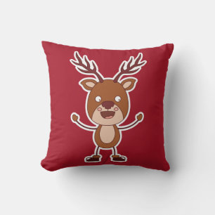 Kissen von Funny Reindeer & Santa throw