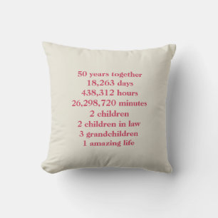 Kissen zum 50. Hochzeitstag-Jubiläum